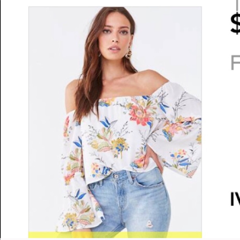 Forever 21 Floral Off Shoulder Top